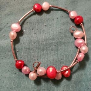 8 Pearl Wire Wrap Bracelets